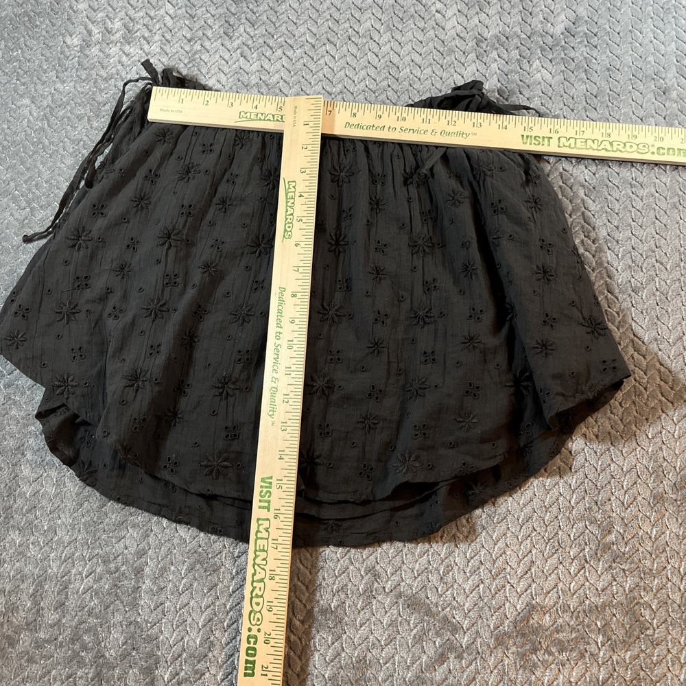 Aerie Mini Skirt Women's Medium Embroidered Floral Lined Side Ties Going‎ Out - Picture 11 of 11
